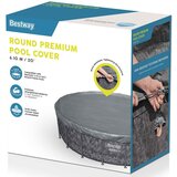 Bestway Pokrivač za bazen Ø6,1 m Kružni Poliester Siva | shoptok.hr