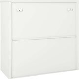 vidaXL omara z drsnimi vrati bela 90x40x90 cm jeklo | Shoptok.si