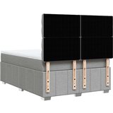  Krevet s oprugama i madracem svjetlosivi 140x190 cm od tkanine | shoptok.hr