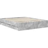  Okvir za krevet s ladicama Betonski sivi 160 x 200 cm - Beton siva 160 x 200 cm | shoptok.hr