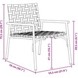  Vrtna stolica 2 pcs Smeđa 78 x 55,5 x 75,5 cm poliratan | shoptok.hr