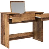 vidaXL toaletni stol s ogledalom starano drvo 100x45x76 cm | shoptok.hr