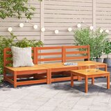 vidaXL Vrtne sofe bez naslona za ruke 3 kom smeđe 70x70x67cm borovina | shoptok.hr