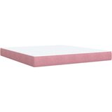 vidaXL Box spring postelja z vzmetnico roza 180x200 cm žamet | Shoptok.si