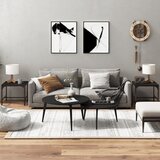 vidaXL Stranska mizica 2 kosa črna 40x40x35 cm inženirski les Cene