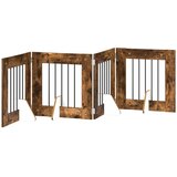 Vrata za pse s postoljem 4 pcs Dimljeni hrast 60 x 60 cm | shoptok.hr