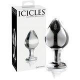 Icicles br. 25 - stožasti stakleni analni dildo (proziran) Cijene
