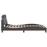  Okvir kreveta Viana s LED-om bez madraca sivi 140 x 190 cm | shoptok.hr