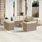 Maison Chic Seti vrtnega pohištva - Vrtna garnitura - Vrtni pohištvo set 12-delna z blazinami bež poli ratan, (21811342) | Shoptok.si