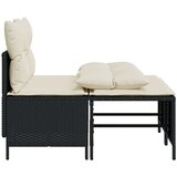  4-dijelni set vrtnih sofa od poliratana s jastucima crni | shoptok.hr