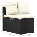  5-dijelni set vrtnih sofa od poliratana s jastucima crni | shoptok.hr