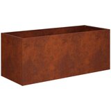  Vrtna saksija Rđa 100 x 40 x 40 cm Otporni čelik | shoptok.hr