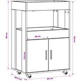  kolica Drvo hrasta 60 x 39,5 x 89 cm Prerađeno drvo | shoptok.hr