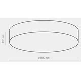  plafonsko svetlo rondo 6xE27/15W/230V, prečnik 80 cm, crno | Eponuda.com