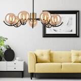  Luster na šipci GEORGIA 7xE14/5W/230V zlatna/zadimljeno bež | Eponuda.com