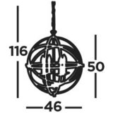 XXXL VISEČA SVETILKA Orbit 46/116 cm E14 | Shoptok.si