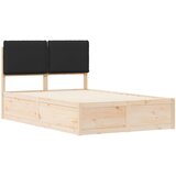  Krevetni okvir s tapiciranim uzglavljem Crna 120 x 190 cm | shoptok.hr