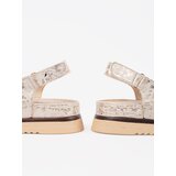 GOODIN Light beige platform sandals with pin | Shoptok.si