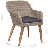 Poli 9-dijelni vrtni blagovaonski set od poliratana s jastucima | shoptok.hr