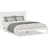 Maison Chic Daljši Posteljni okvir - Dvoposteljna postelja - Zakonska postelja brez vzmetnice bel 160x210 cm trden les, (21696250) Cene