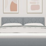 vidaXL Naslon za glavu s dijamantskim blokovima dizajn svjetlosivi 140 cm tekstil | shoptok.hr