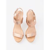 Shelvt Women's wedge sandals in rose gold | Shoptok.si