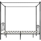  Za krevet s nadstrešnicom crni metalni 180 x 200 cm | shoptok.hr