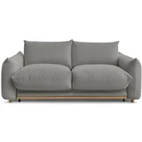 Bobochic Paris Siva sklopiva sofa 214 cm Ernest –