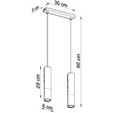  Obesna svetilka LOOPEZ 2 črna/krom, (21348187) | Shoptok.si