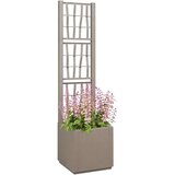  Vrtni saksija s rešetkom Svijetlosmeđa 36 x 36 x 140 cm PP | shoptok.hr