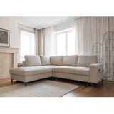 Miuform Bež sklopiva kutna garnitura od samta (s lijevim kutom) Lofty Lilly – | shoptok.hr