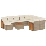  11-dijelni set vrtnih sofa od poliratana s jastucima bež | shoptok.hr