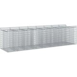  Gabionski uzdignuti krevet 4 pcs Srebrna | shoptok.hr