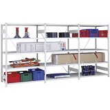 eurokraft pro Sestavljivi regal z velikimi policami, RAL 7035, višina regala 2000 mm, obremenitev sklopa 1600 kg, lahka izvedba, osnovni regal, širina | Shoptok.si