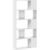  Regal za knjige 5 razina bijeli 80,5 x 23,5 x 162,5 cm drveni | shoptok.hr