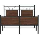 vidaXL Posteljni okvir brez vzmetnice hrast 120x200 cm inženirski les | Shoptok.si
