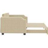 vidaXL Dnevni krevet na razvlačenje krem 90 x 200 cm od tkanine | shoptok.hr