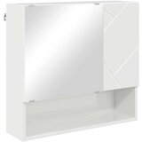 vidaXL Ogledalo ormar s policom Visoko sjajno bijela 59 x 17 x 55 cm | shoptok.hr