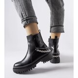 Gemre Black ankle boots with chain Muqaddim | Shoptok.si