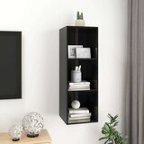  Zidni TV ormarić visoki sjaj crni 37 x 37 x 107 cm od iverice | shoptok.hr