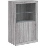  Komoda s LED svjetlima boja sivog hrasta 202x37x100 cm | shoptok.hr
