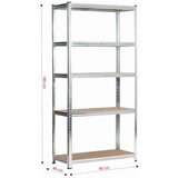 AKORD Kovinski Regal, Srebrna, (5000332506) | Shoptok.si