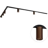 QAZQA Sodoben tirni sistem razsvetljave s 5 temno bronastimi reflektorji enofazni GU10 50 mm - Iconic Ruby | Shoptok.si