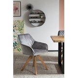 Livetastic Naslanjač Samt, Siva, Vrtljivo | Shoptok.si