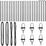  Stup za ogradu 26 pcs Siva 3,2 x 3,2 x 80 cm Slike