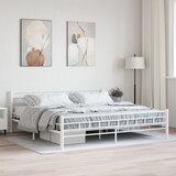  Okvir za krevet bijeli metalni 200 x 200 cm | Shoptok.si