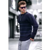 Madmext Navy Blue Crew Neck Knitted Sweater 6837 Cene