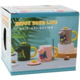 Siva šalica s dinosaurom 400 ml | shoptok.hr