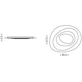 Brilagi LED prigušiva stropno svetlo MODERN MAXI LED/87W/230V 67x80 cm + daljinski upravljač | Eponuda.com