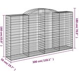  Lučne gabionske košare 3 kom 300x50x160/180cm pocinčano željezo | shoptok.hr